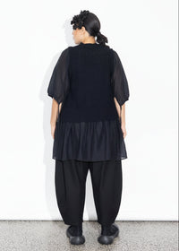 Lani Vest - Black Fluffy