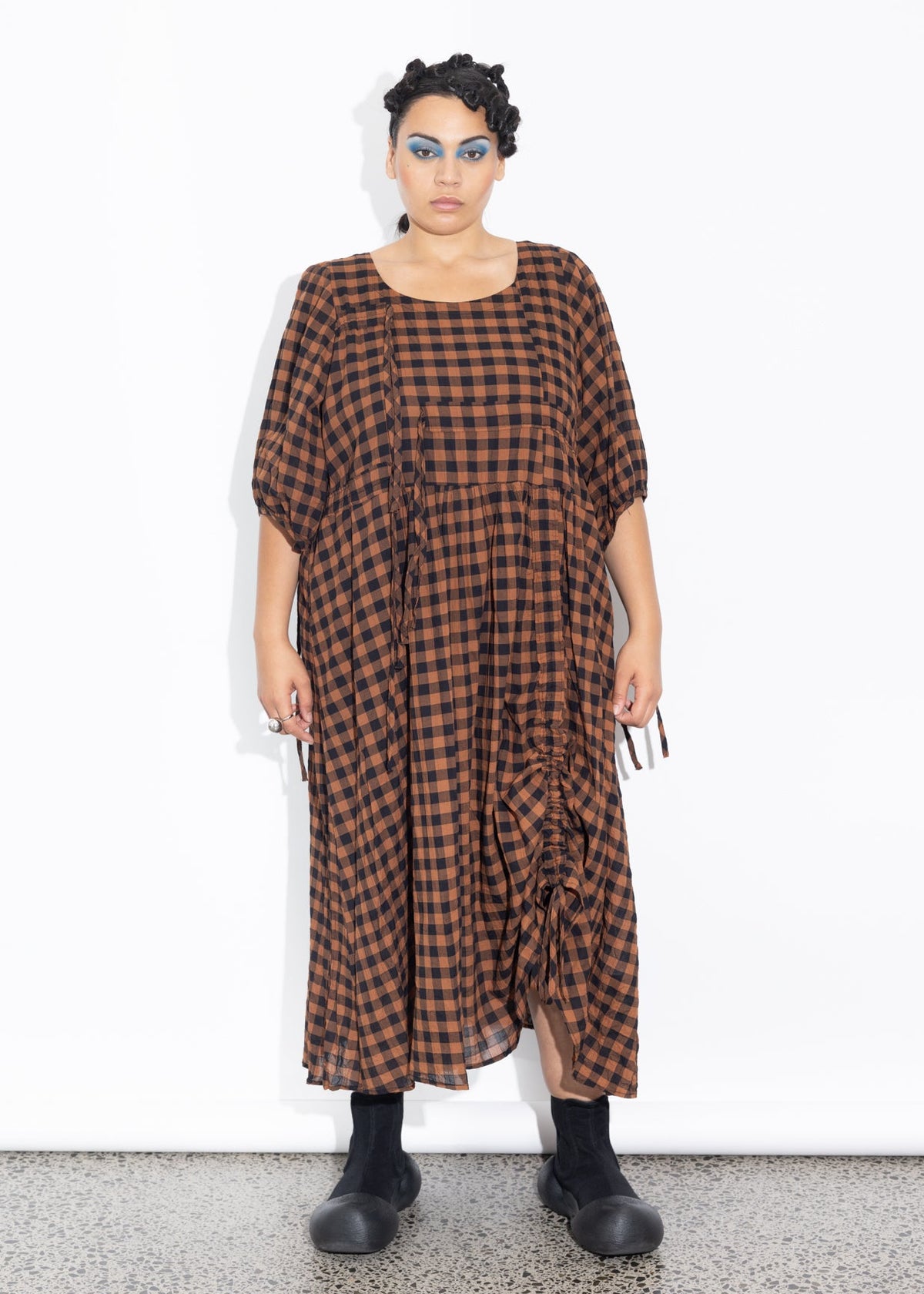 Philly Dress - Rust Check