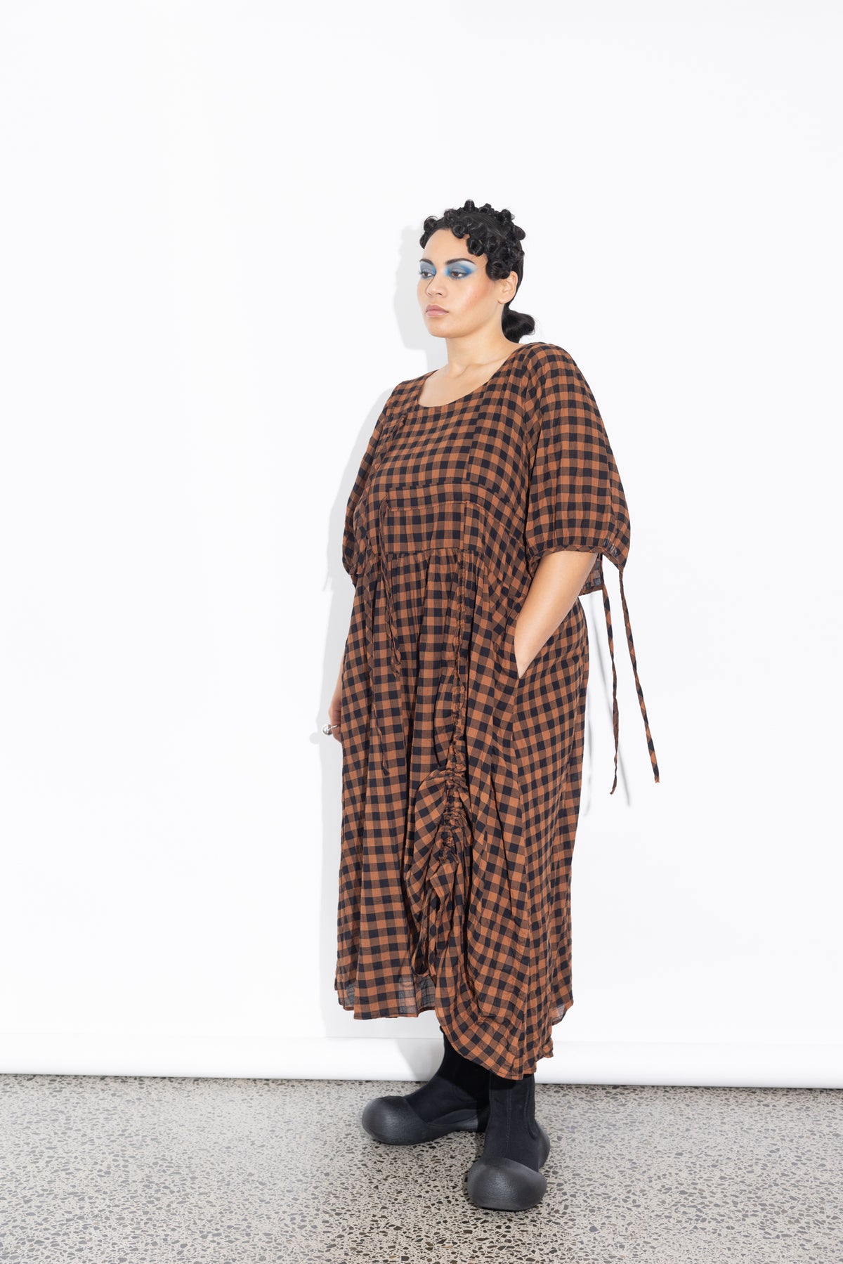 Philly Dress - Rust Check