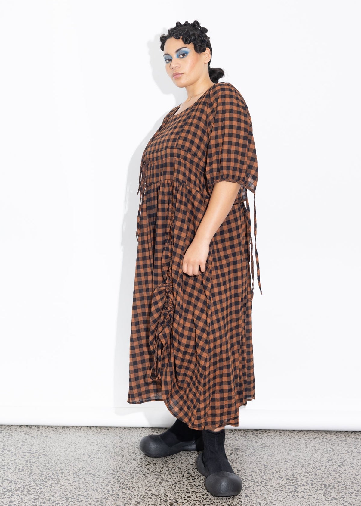 Philly Dress - Rust Check