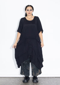 Accordion Tunic - Black