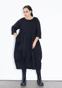 Elsey Dress - Seersucker Black