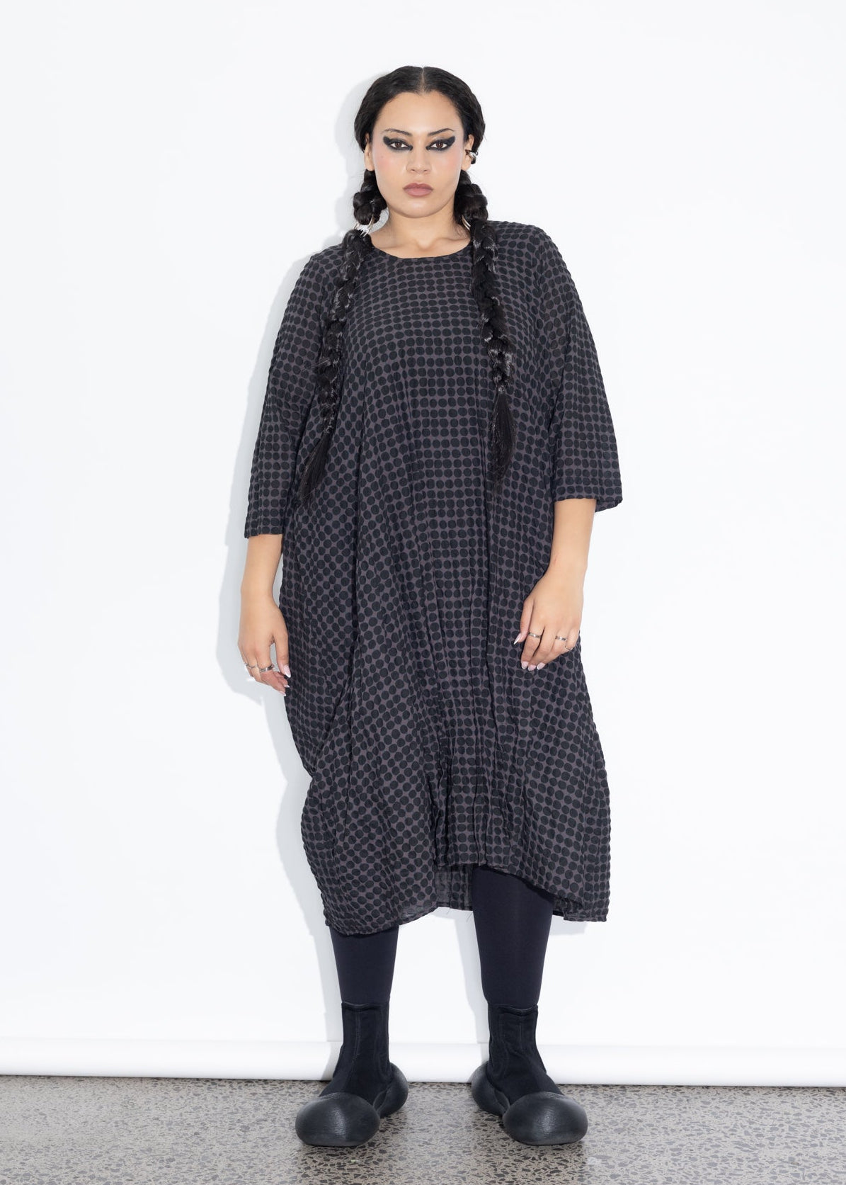 Long Tuck Hem - Grey Dotti