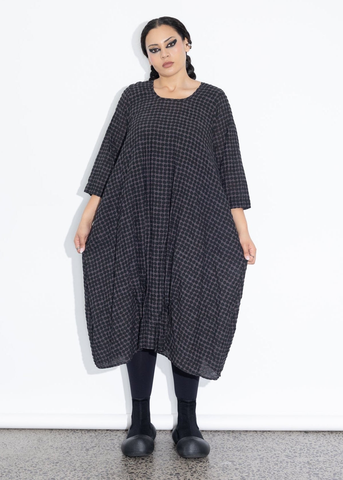 Long Tuck Hem - Grey Dotti