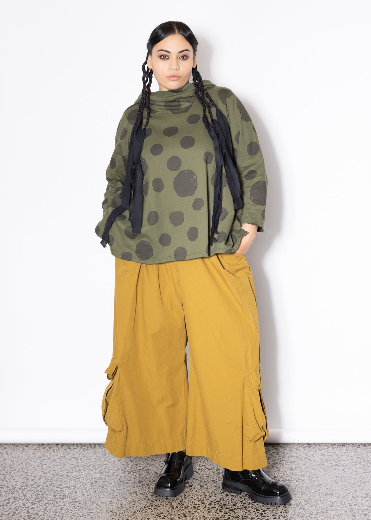 Swing Hoodie - Khaki Spot