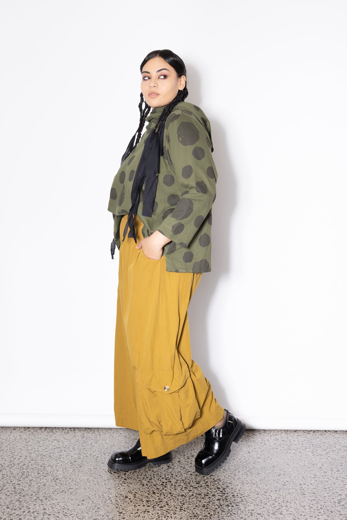 Swing Hoodie - Khaki Spot