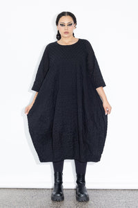 Elsey Dress - Seersucker Black