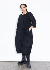 Elsey Dress - Seersucker Black