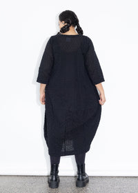 Elsey Dress - Seersucker Black