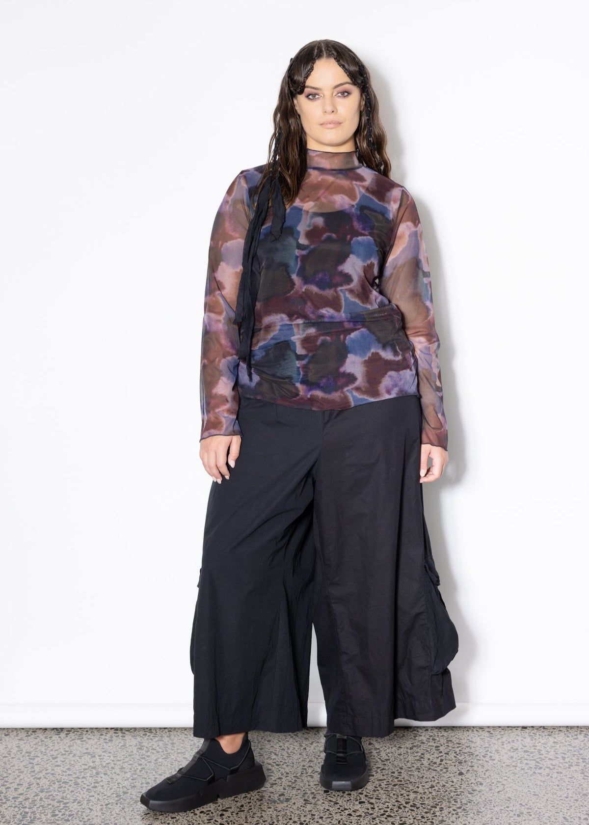 Outlet - Last One Size XL - Freddie Layer Top - Smoke Print