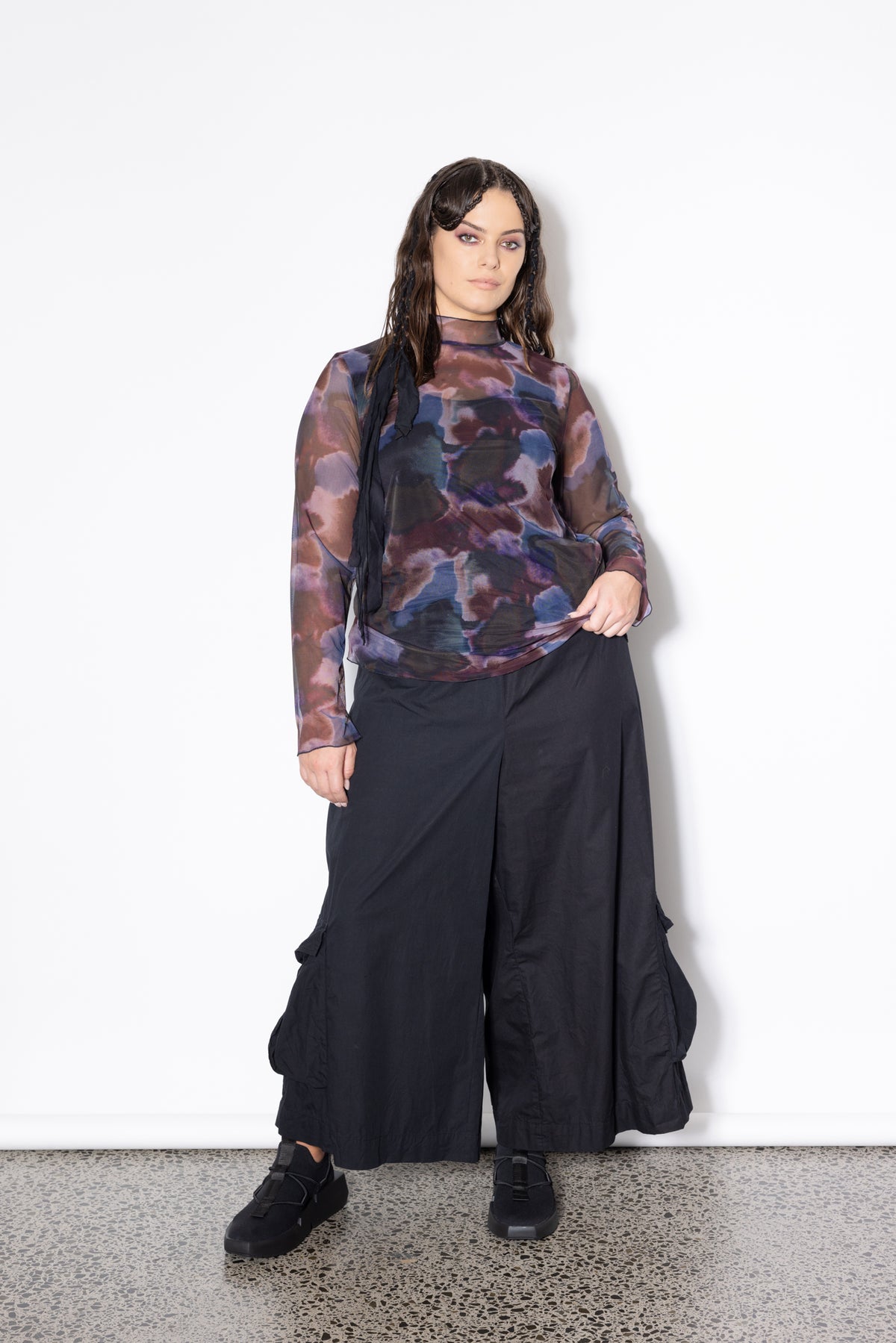 Outlet - Last One Size XL - Freddie Layer Top - Smoke Print