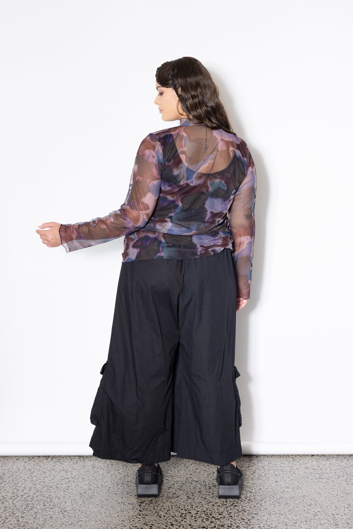 Outlet - Last One Size XL - Freddie Layer Top - Smoke Print