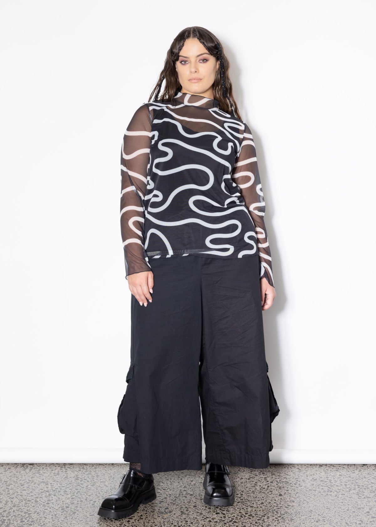 Outlet - Freddie Layer Top - Squiggle Print