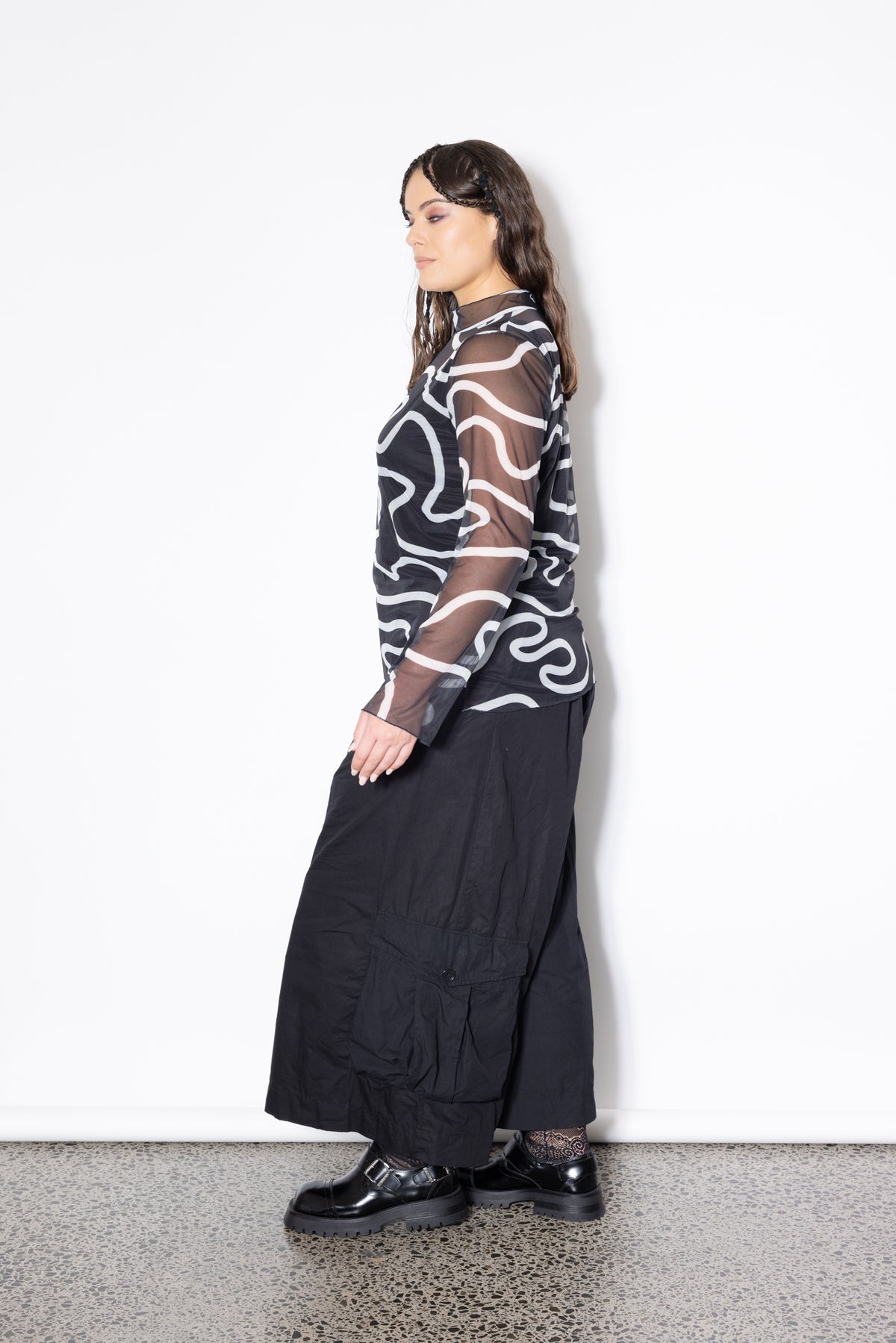 Outlet - Freddie Layer Top - Squiggle Print