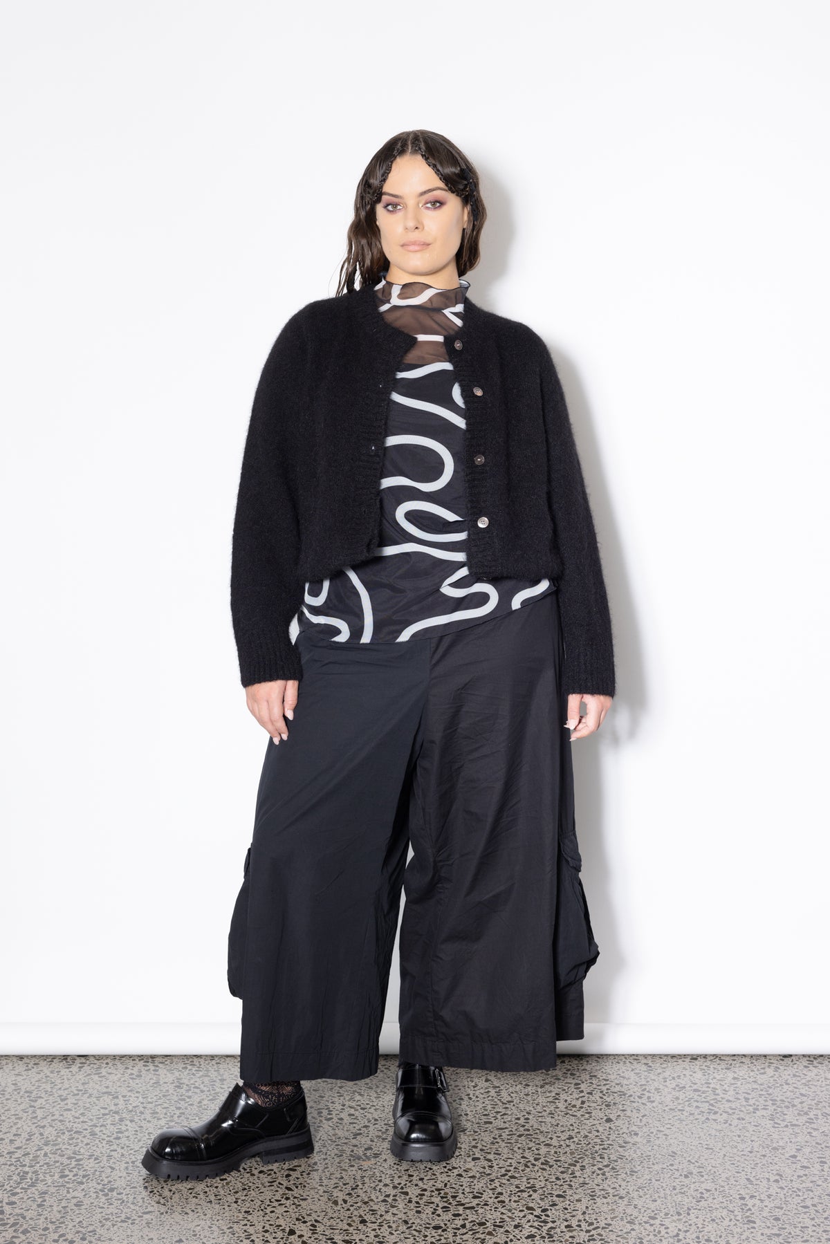 Outlet - Freddie Layer Top - Squiggle Print