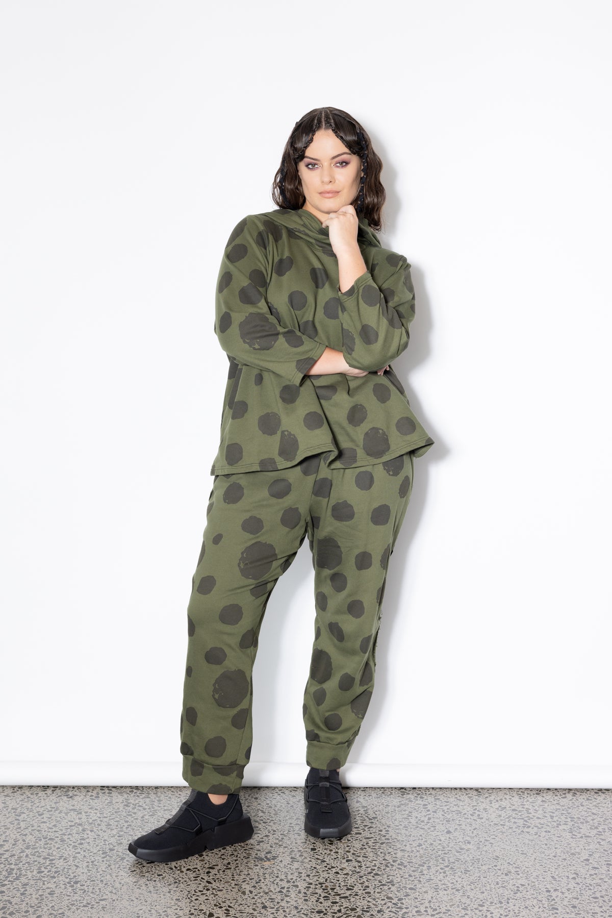 Swing Hoodie - Khaki Spot