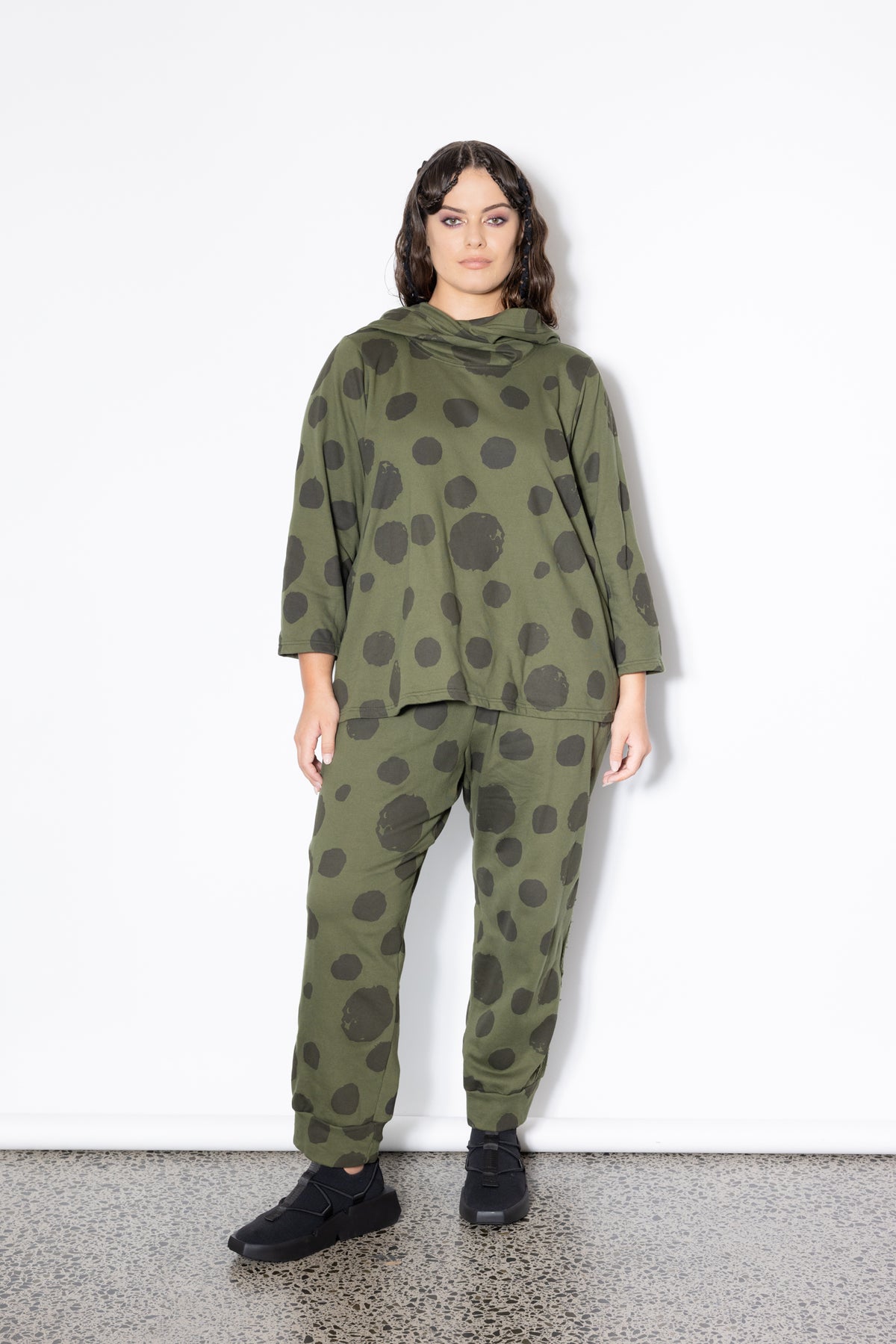 Swing Hoodie - Khaki Spot