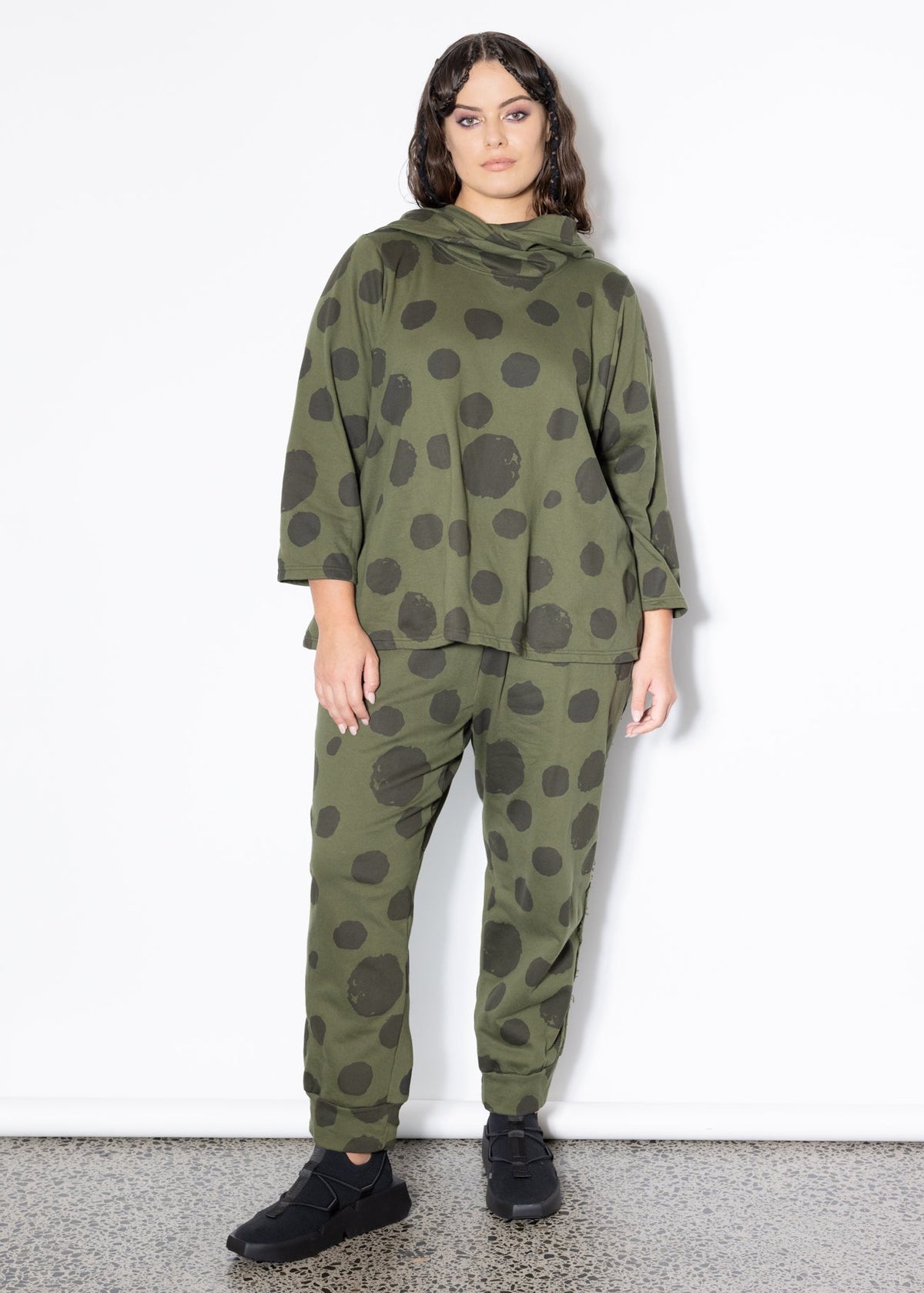 Swing Hoodie - Khaki Spot