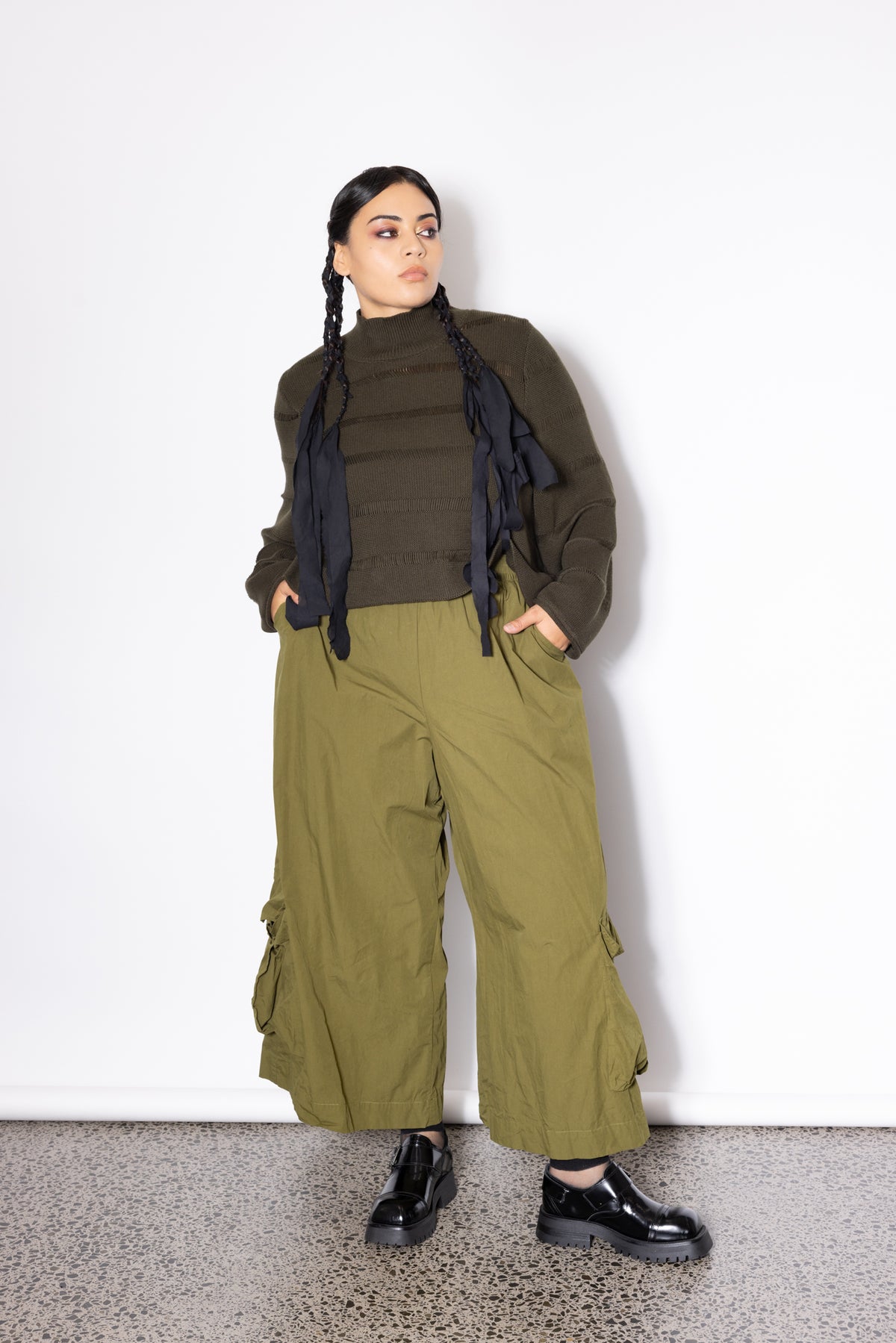 Crop Jumper - Khaki