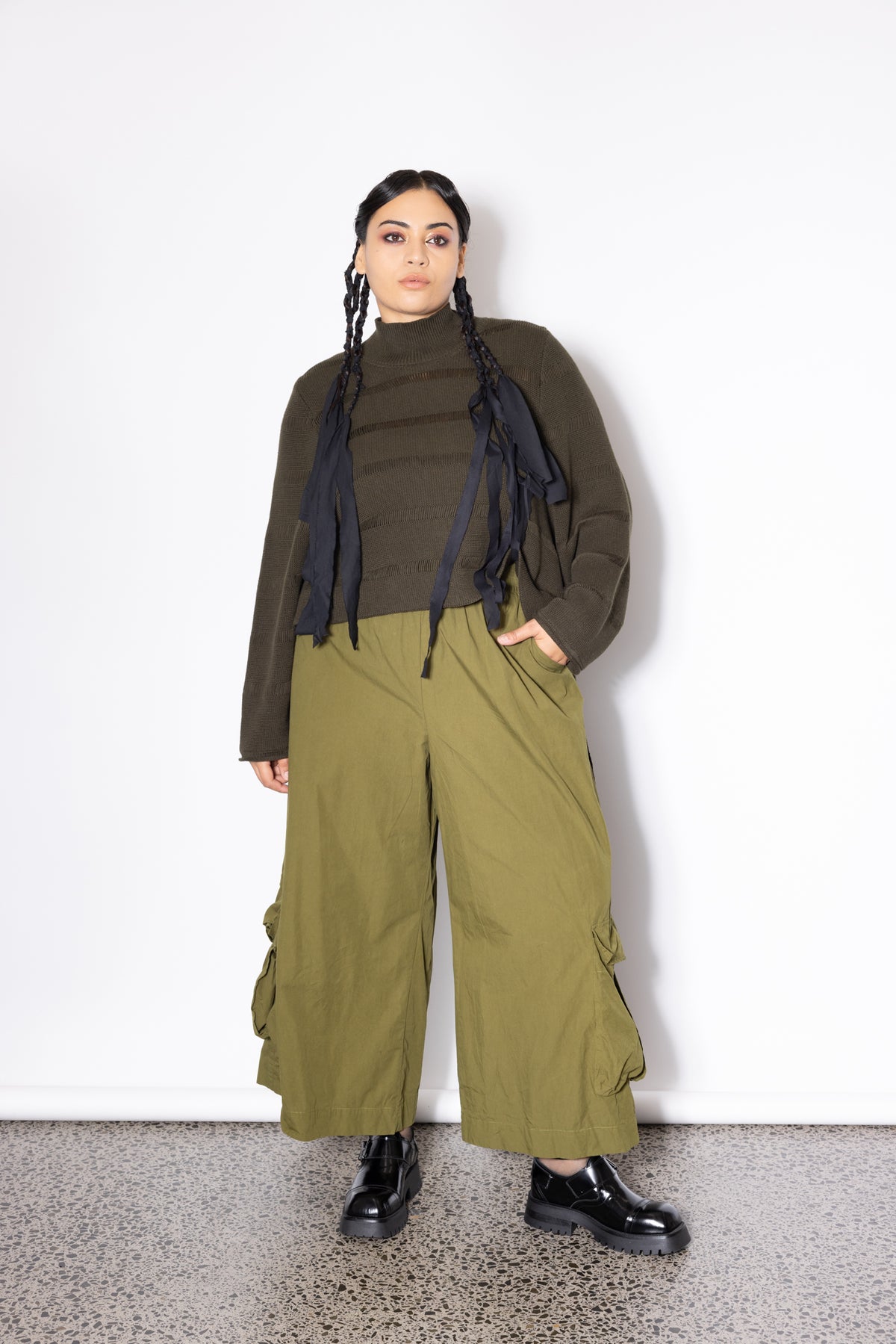 Crop Jumper - Khaki