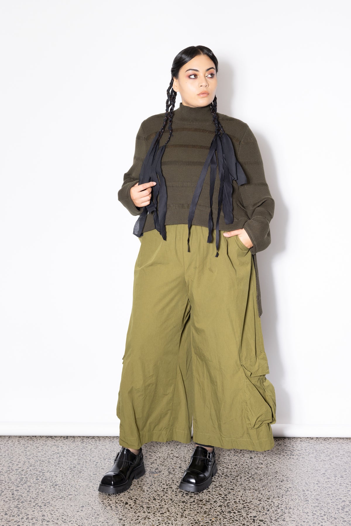 Crop Jumper - Khaki