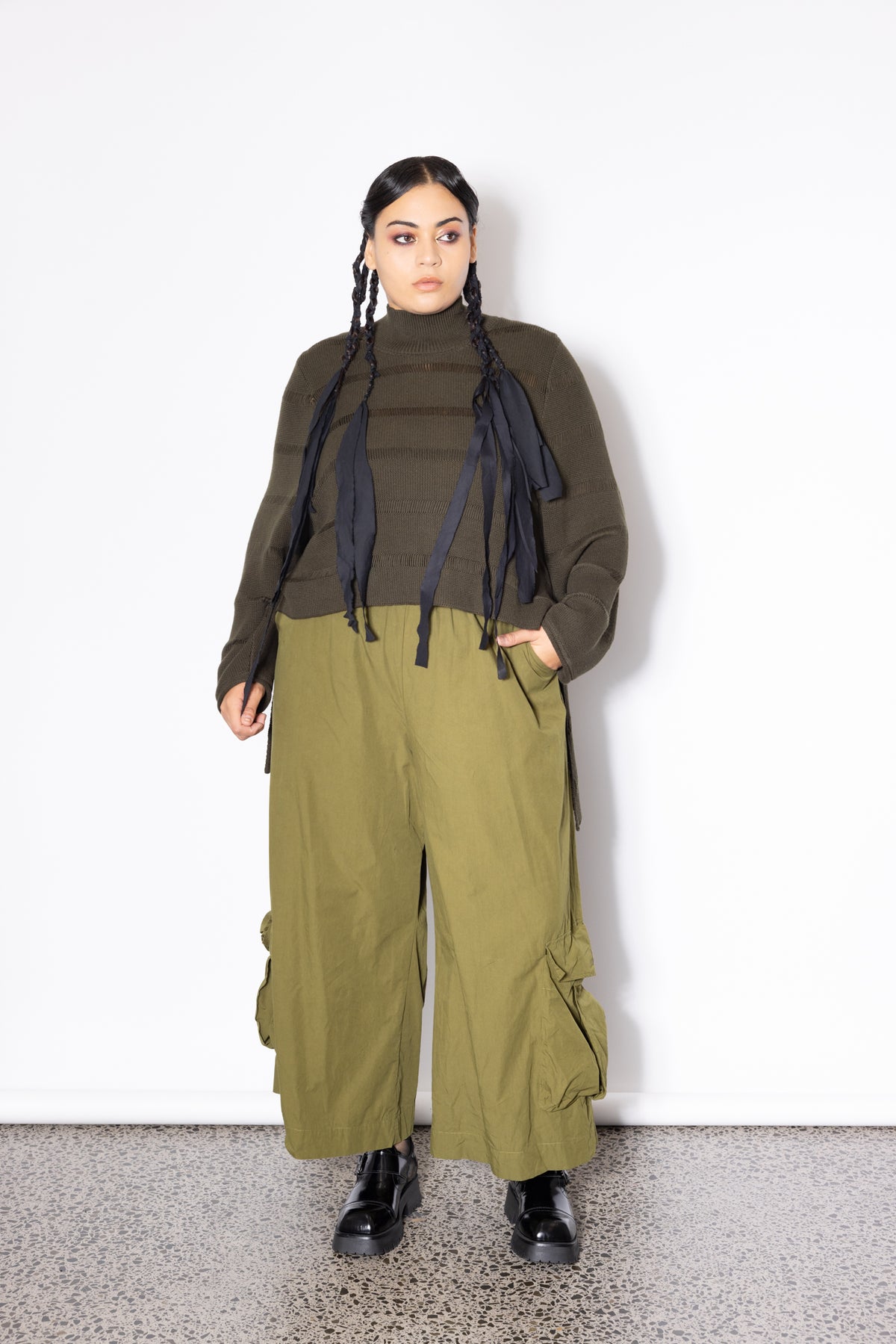Crop Jumper - Khaki