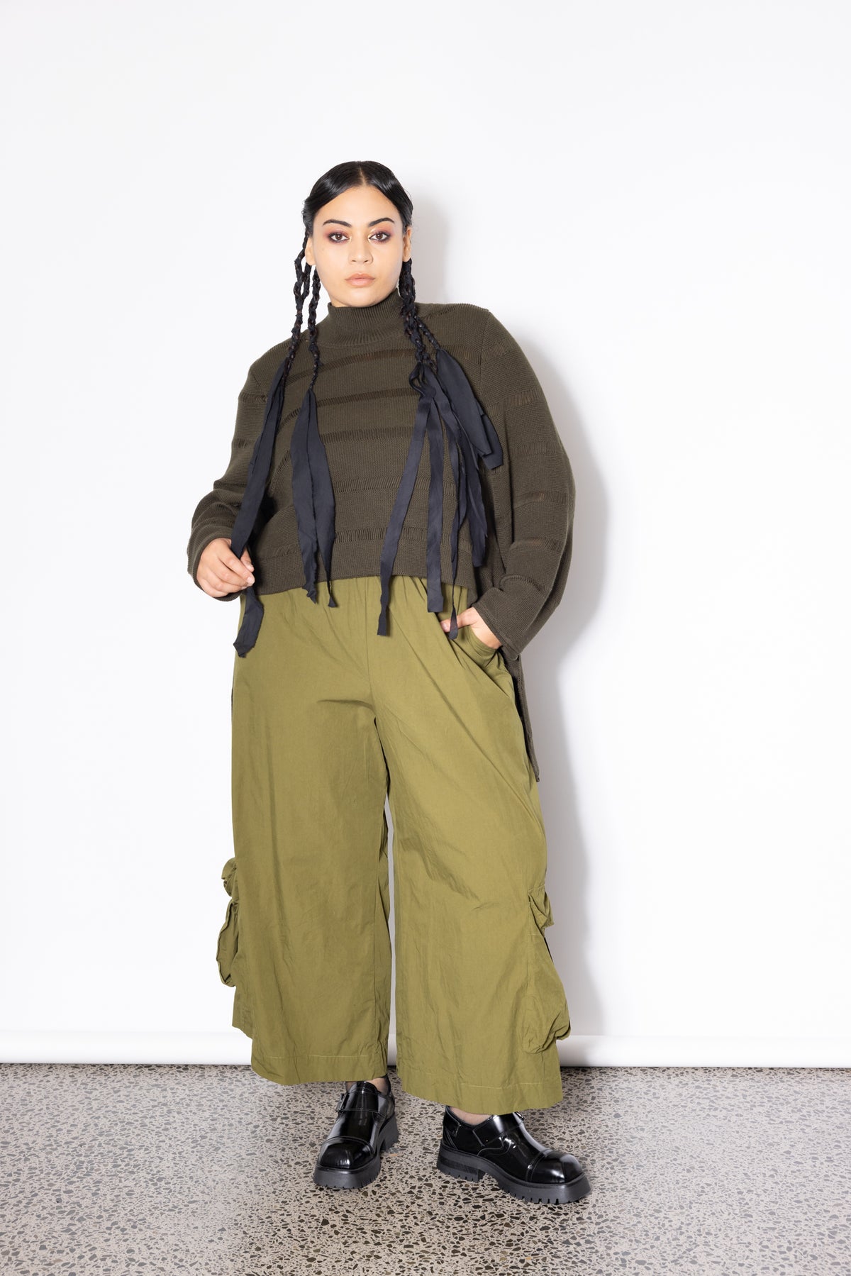 Crop Jumper - Khaki