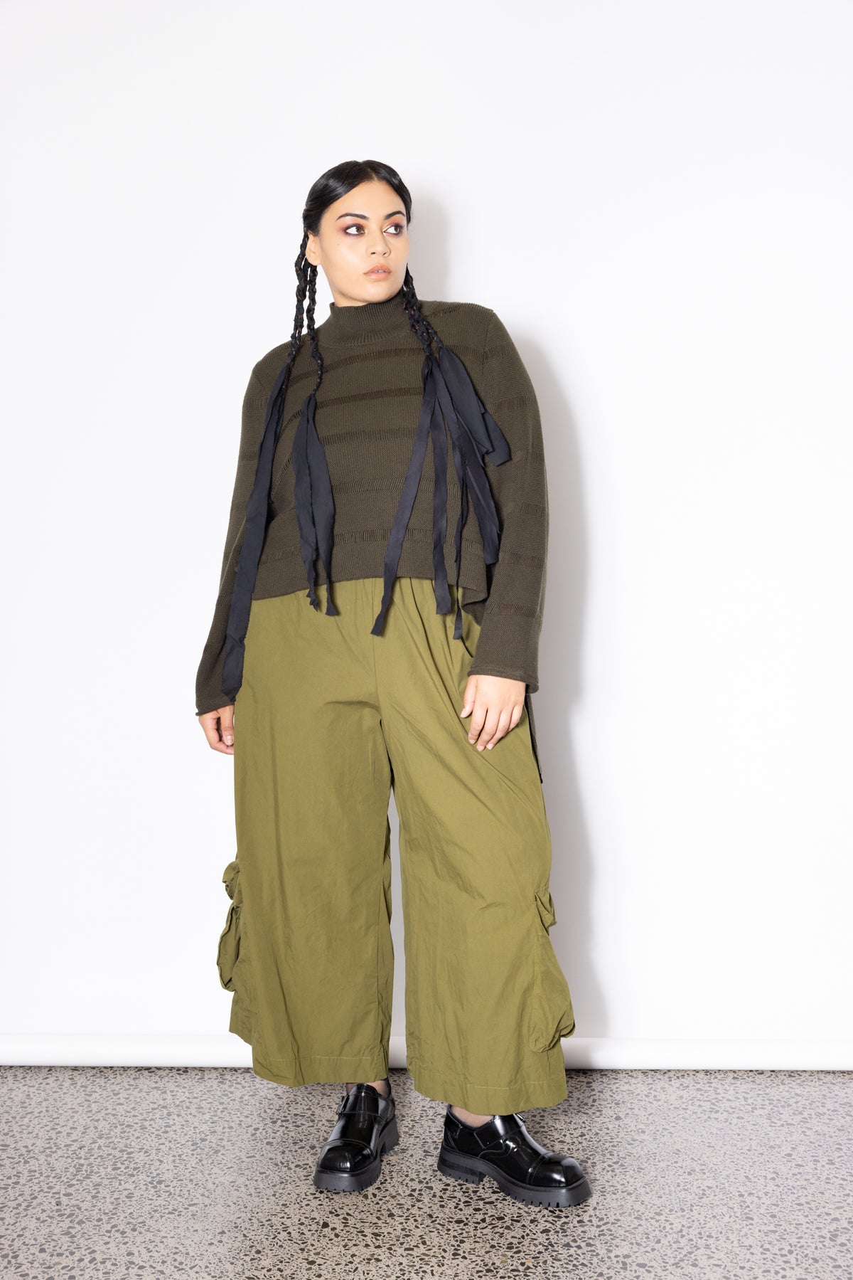 Crop Jumper - Khaki