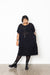 Last One Size XL  - Spiral Dress! - Black