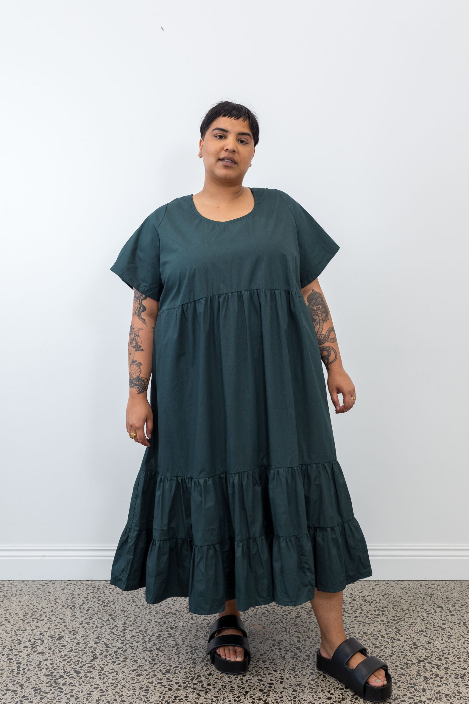 Last One SIze 3XL - Gem Dress - Forest Green