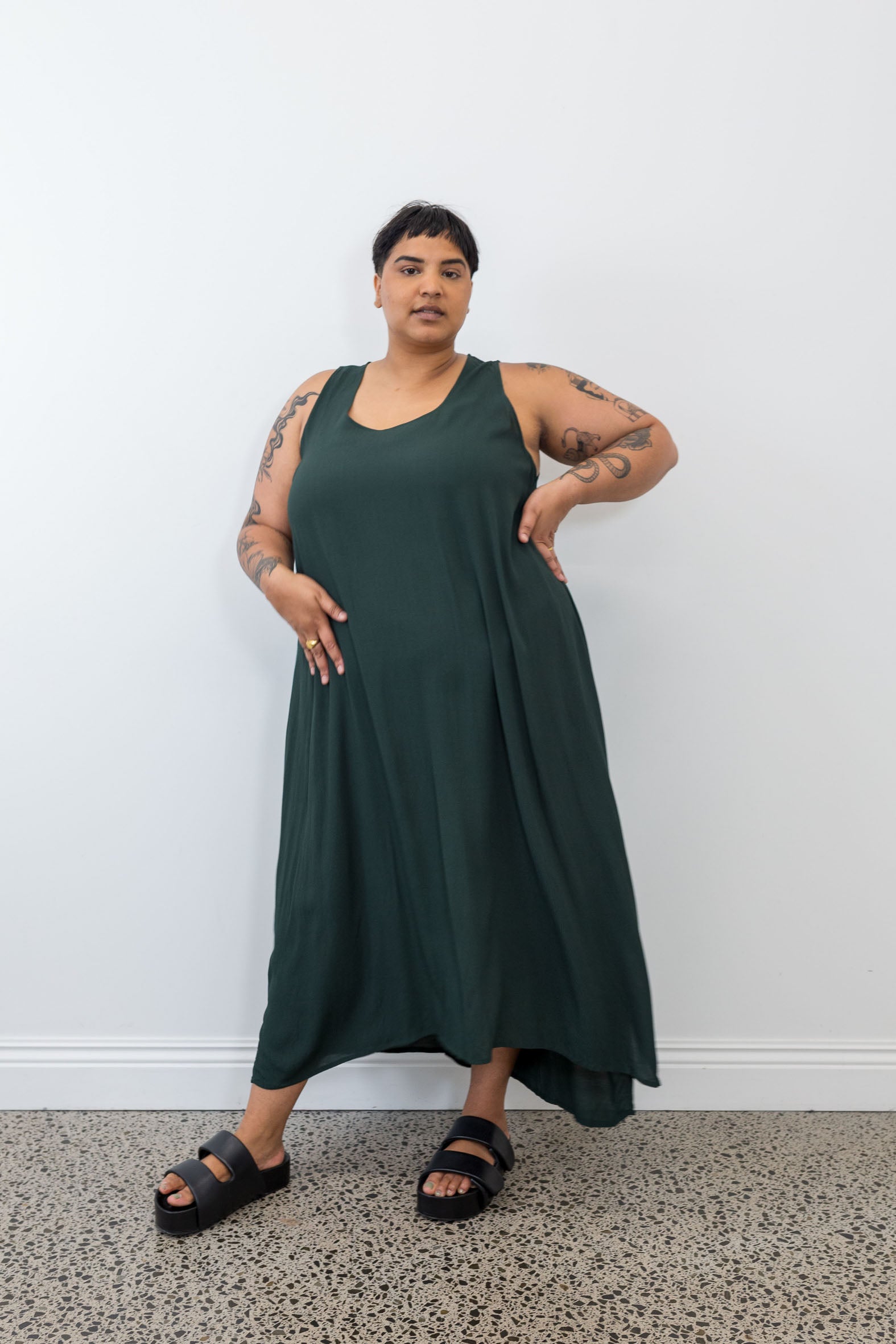 Layering Dress - Forest Green