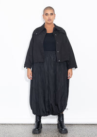 Bubble Skirt - Black Crinkle