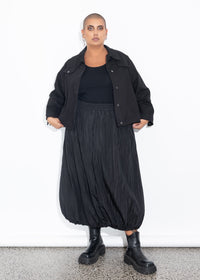 Bubble Skirt - Black Crinkle