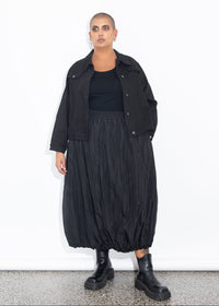Bubble Skirt - Black Crinkle