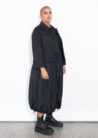 Bubble Skirt - Black Crinkle