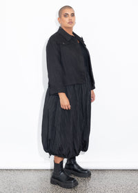 Bubble Skirt - Black Crinkle