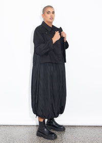 Bubble Skirt - Black Crinkle