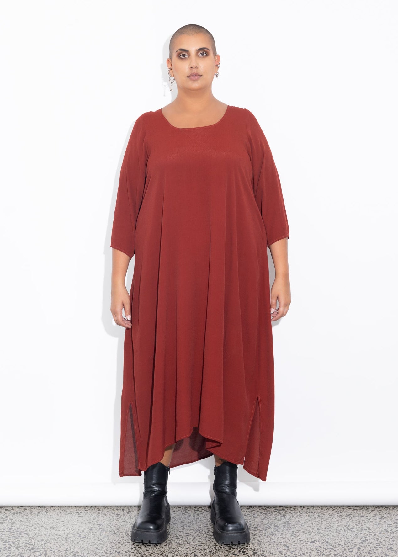 Florence Dress - Burnt Red