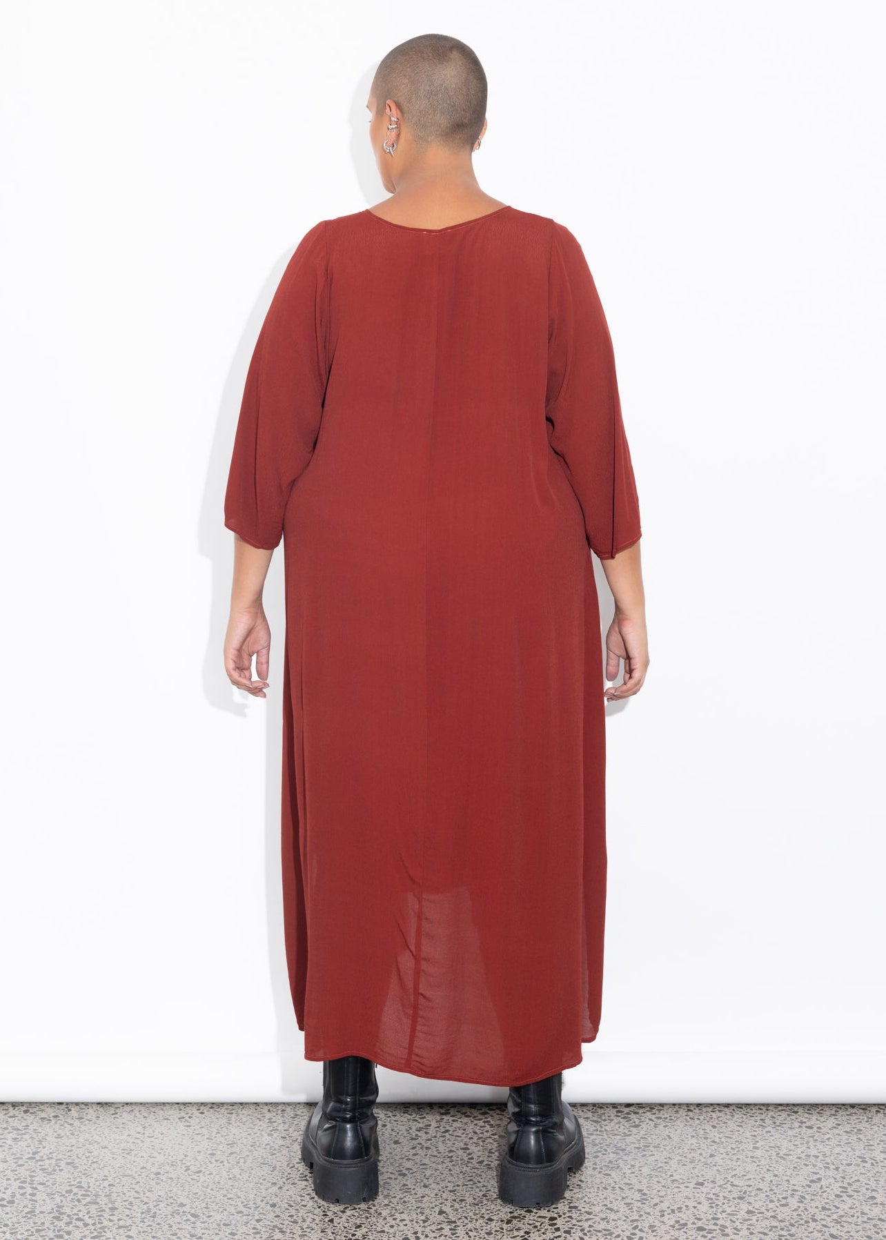 Florence Dress - Burnt Red