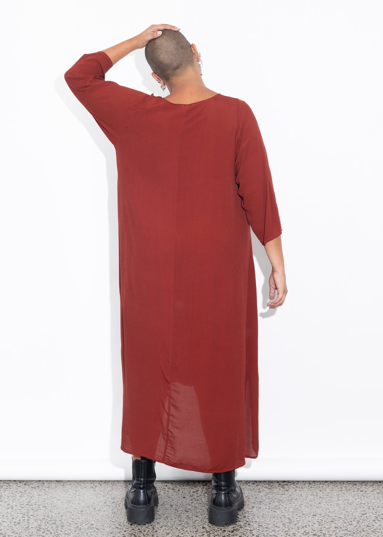 Florence Dress - Burnt Red