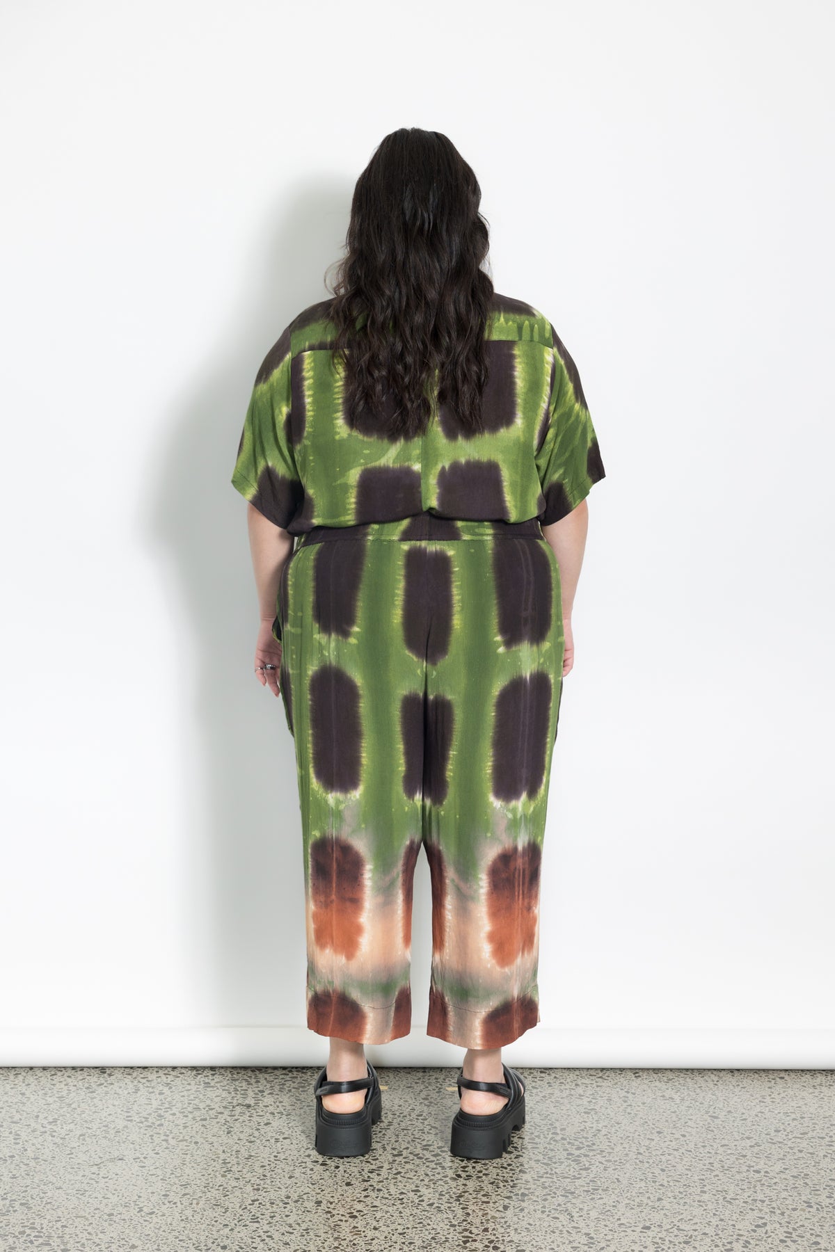 )utlet - Desert Pant - Rust and Green Squares