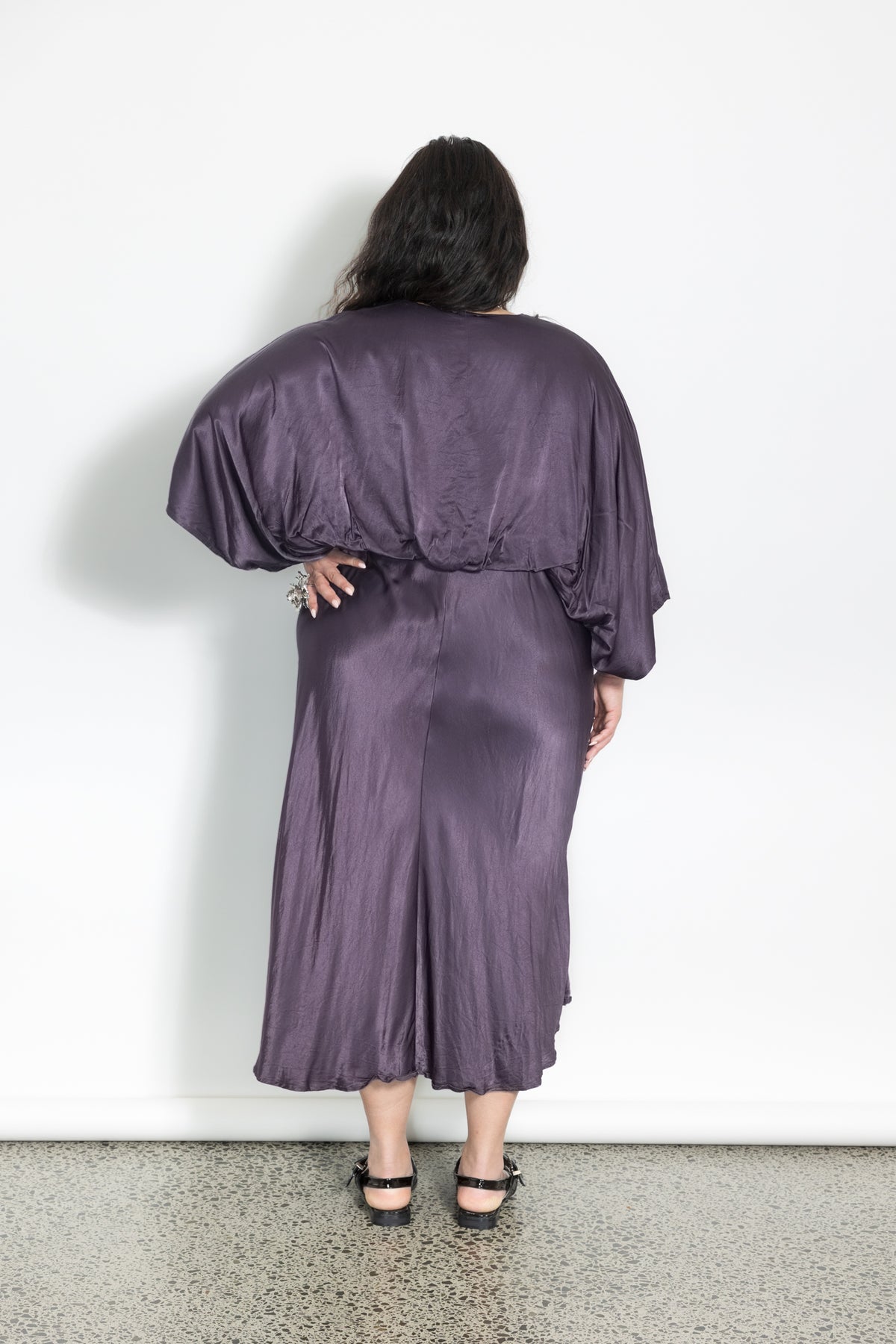 Outlet - Slinky Dress - Aubergine