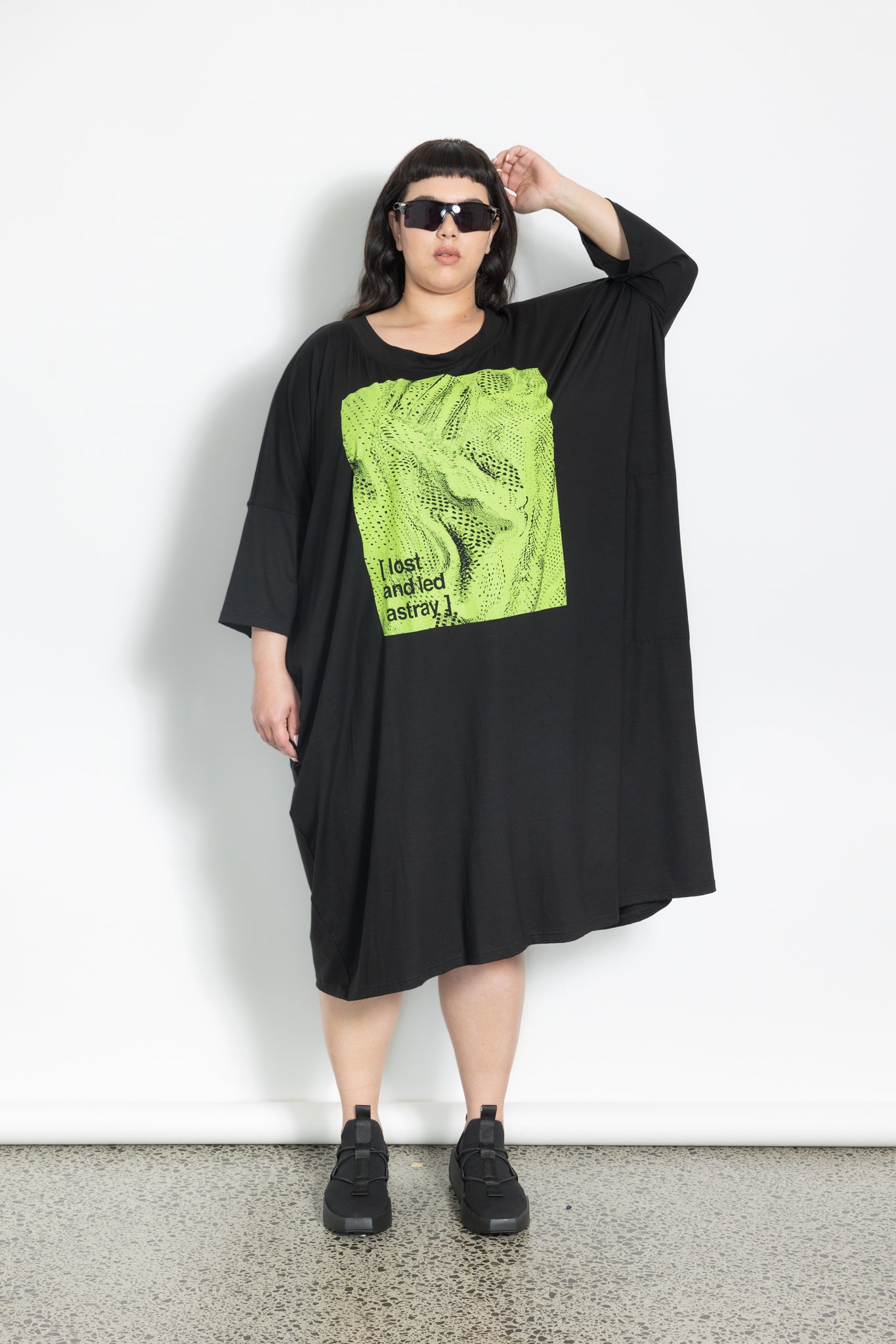 Last Ones Size M/L - Milo Dress - Mesh Print Acid