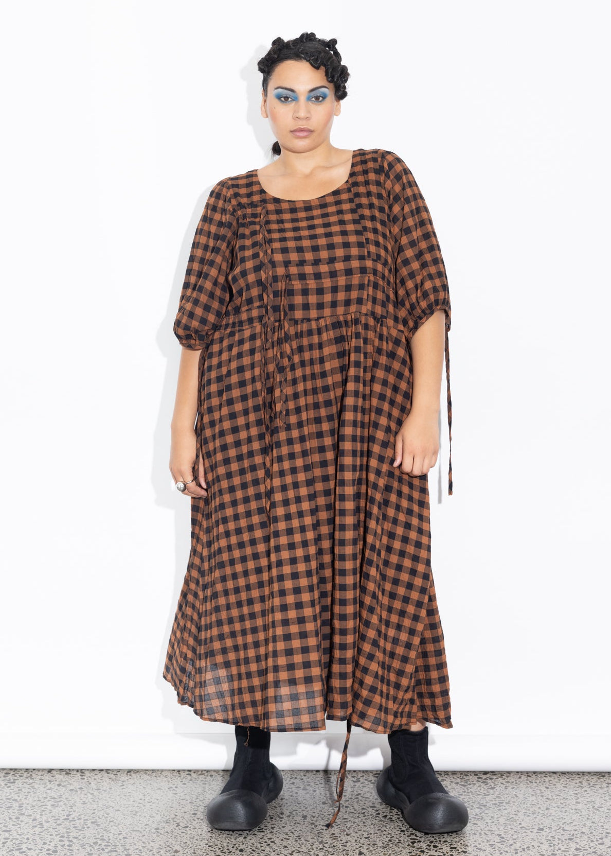 Philly Dress - Rust Check