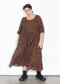 Philly Dress - Rust Check