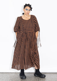 Philly Dress - Rust Check