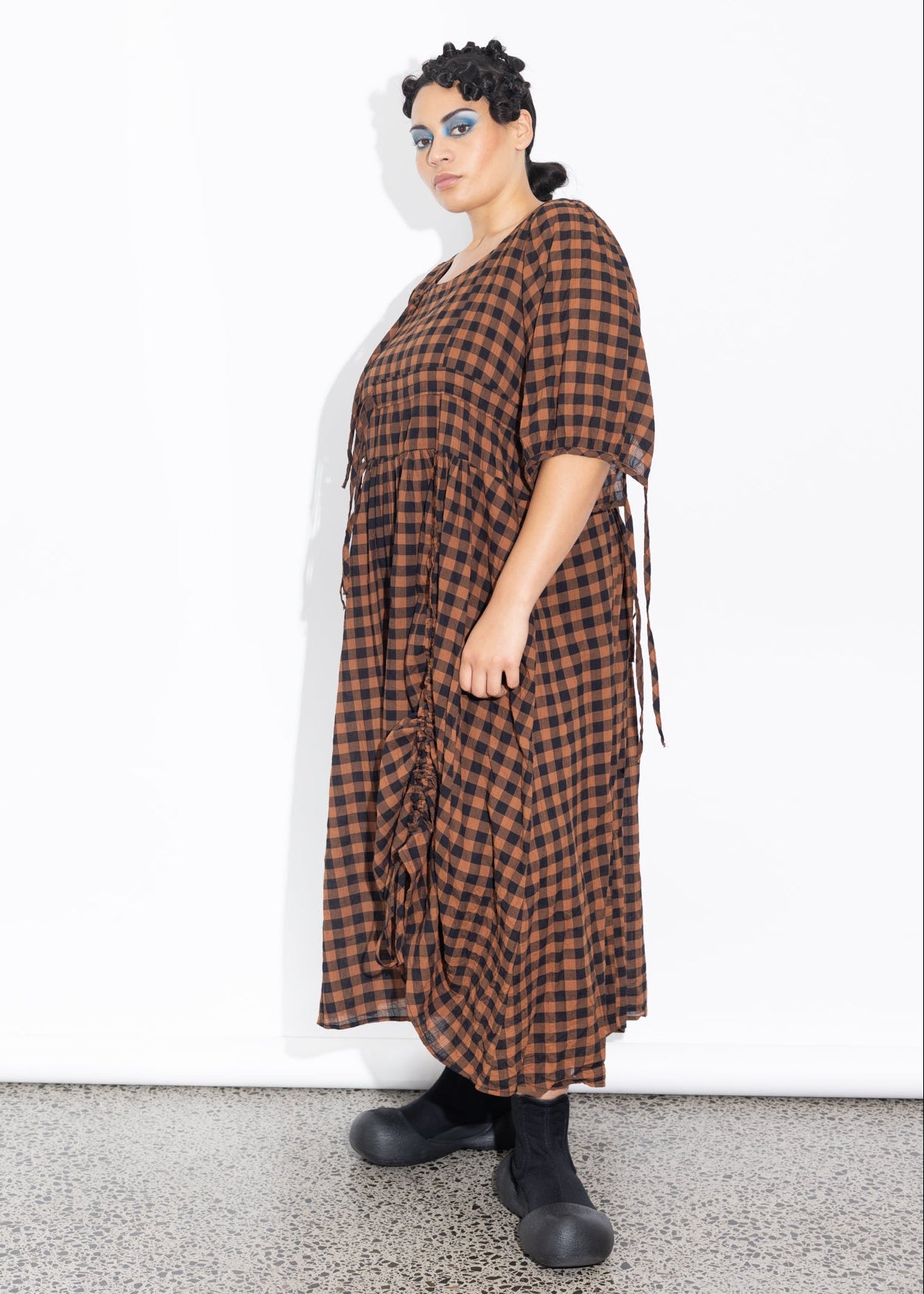 Philly Dress - Rust Check
