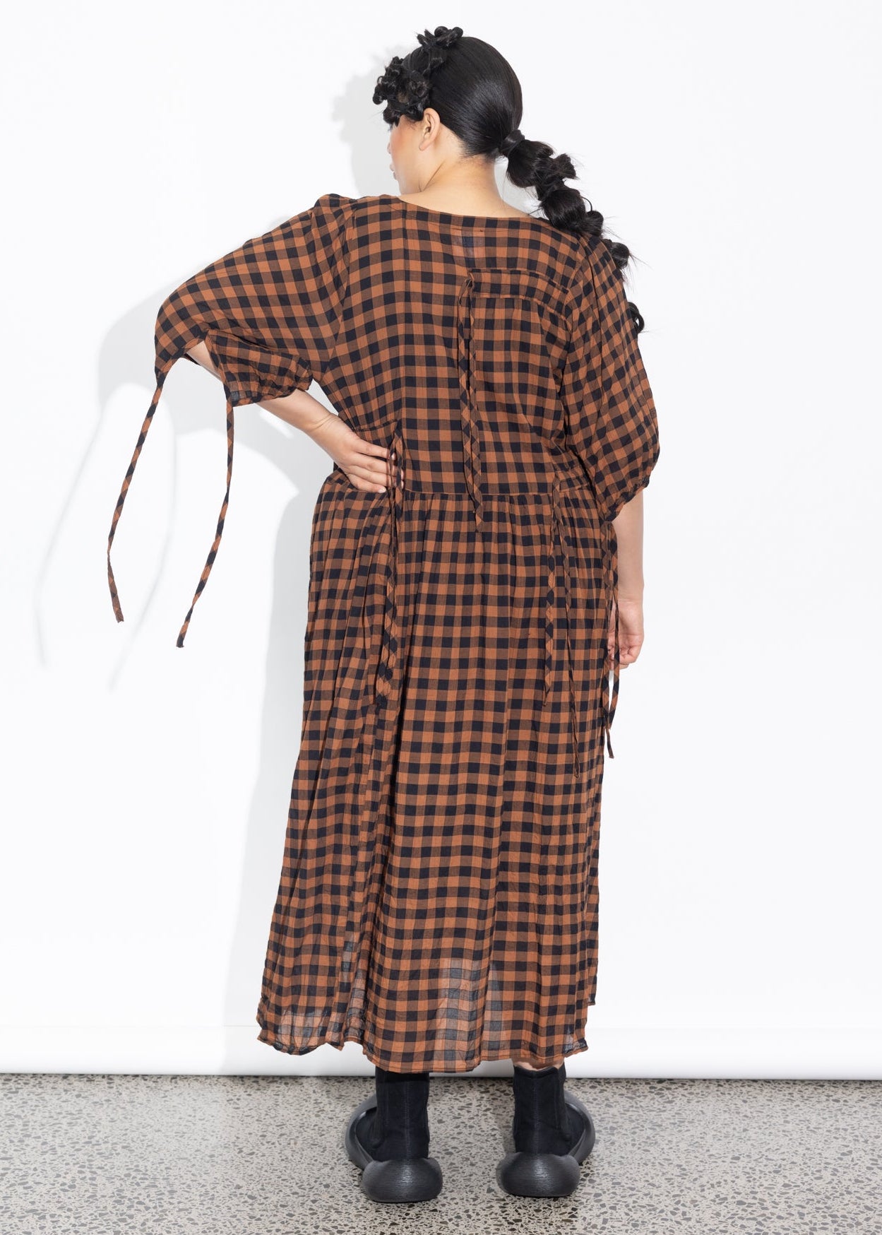 Philly Dress - Rust Check