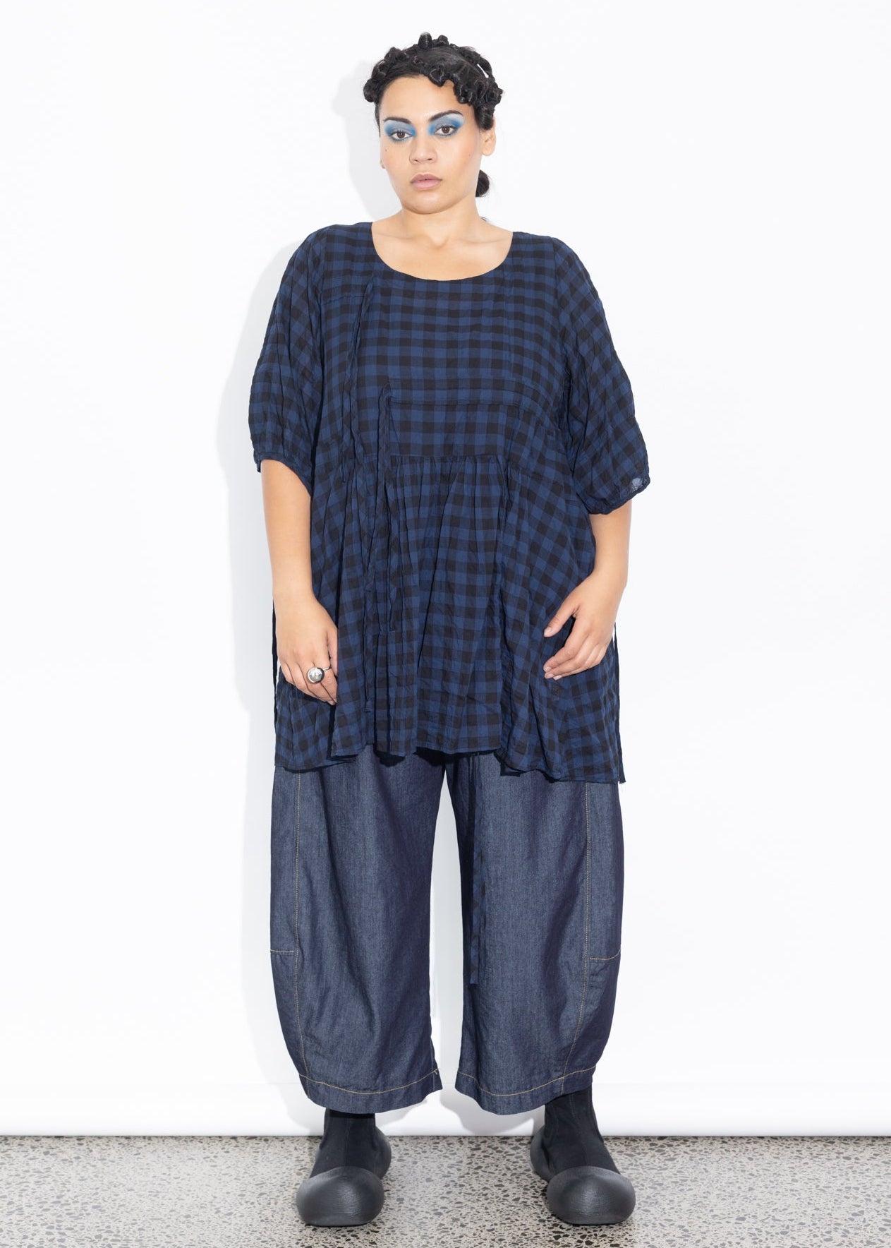 Philly Top - Navy Check