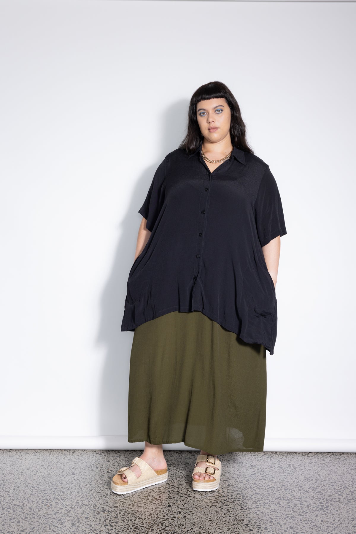 Last Ones - M &amp; 3XL - Mara Shirt  - Black